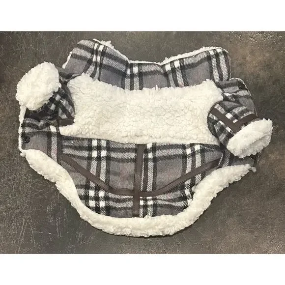 Warm Dog Clothes for Small Dog or Cat Coats Jacket Pet Sweater Grey, X-Small New - Picture 7 of 14